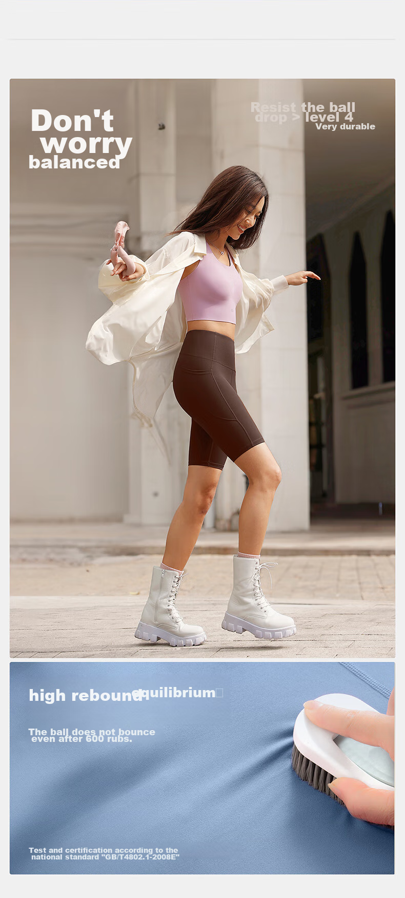 VFU Xingqing 5-Minute Yoga Pants Outdoor Sports Cycling Pants High Waist Butt-Lifting Tight Shorts Ash Gray Blue S 9