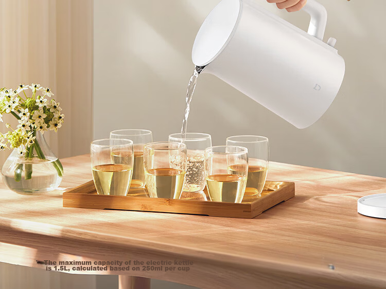 Mijia Xiaomi Constant Temperature Electric Kettle, 2-Liter Capacity, Automatic Water Boiler, Food-Grade 304 Stainless Steel, Auto Shut-Off, 1.5 Liter 9
