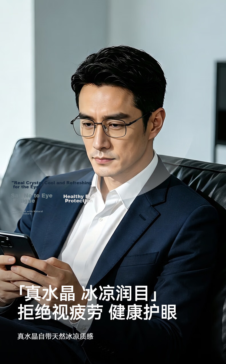 Mr. PuTian Reading Glasses for Men And Women, Crystal Stone Portable Foldable Wear-Resistant High-Quality Genuine High-Definition Reading Glasses, 3.5 Diopter 9