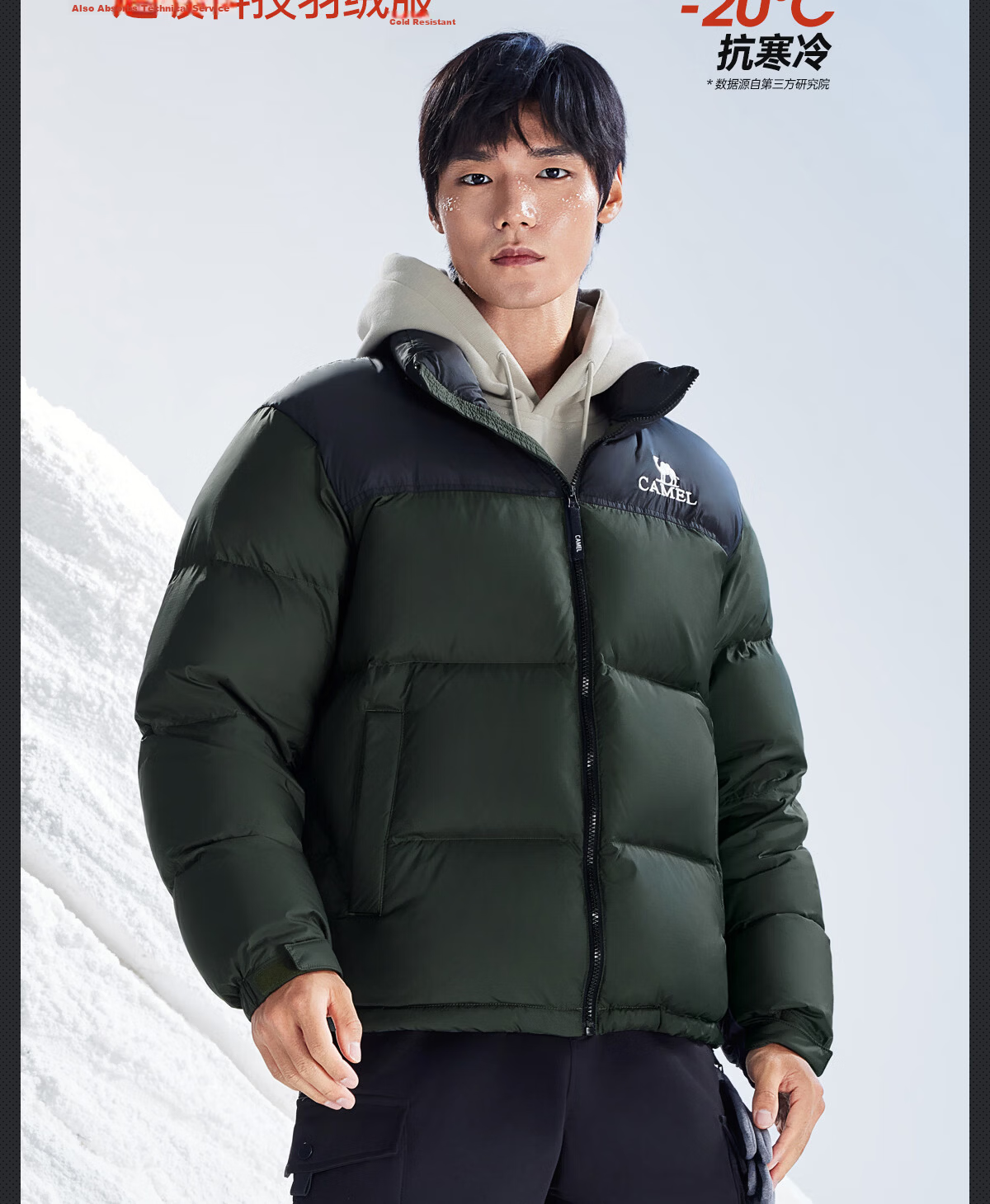 CAMEL Flame Mountain down Jacket 2.0 Wang Junkai Edition [Wang Zhe Kai Armor] Men's Thickened Warm Coat for Winter 6
