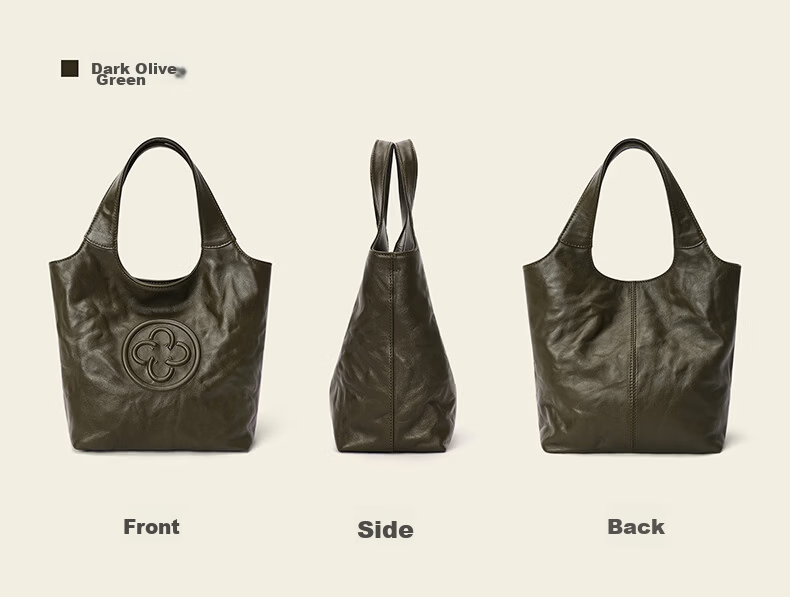 CASSILE Celebrity Style Vegetable Tanned Cowhide Tote Bag Women Luxury Handheld Crossbody Bag Birthday Qixi Festival Gift 63