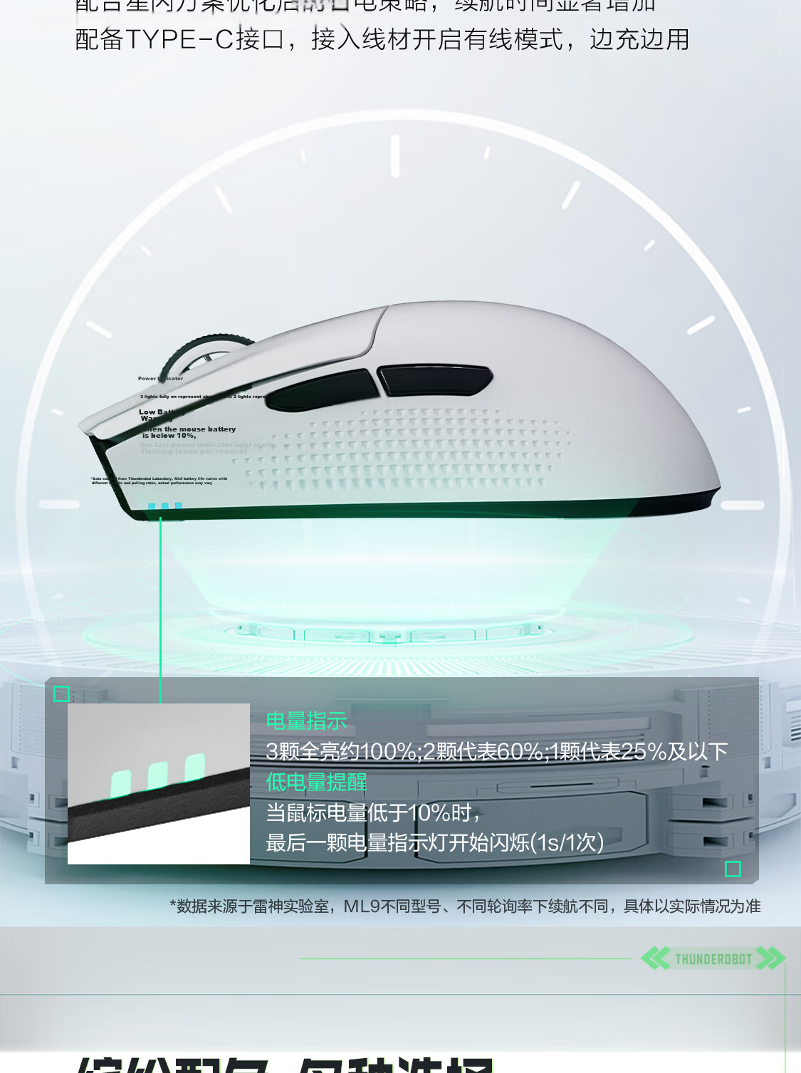 ThundeRobot Wireless Gaming Mouse ML201, 2.4G Wireless Mouse, Office And Home Gaming Mouse, 2400DPI, Long Battery Life, for PUBG, Chicken Dinner, Call of Duty: Warzone, Black 11