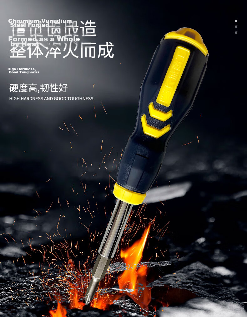 Great Wall 6-in-1 Multi-Function Screwdriver Set Household Double-Head Socket Bit Repair Tool 278106 3