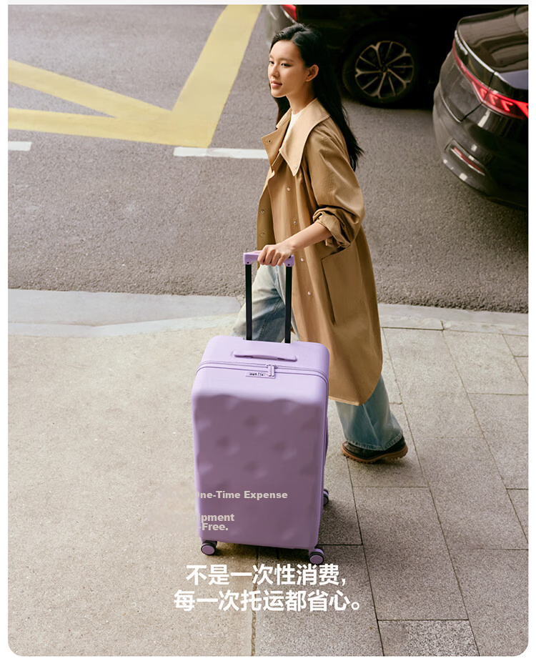 Bromen Bags Large Capacity Luggage Trolley Travel Suitcase Password Lock Business Student Checked Bag 20 Plus Blue 25
