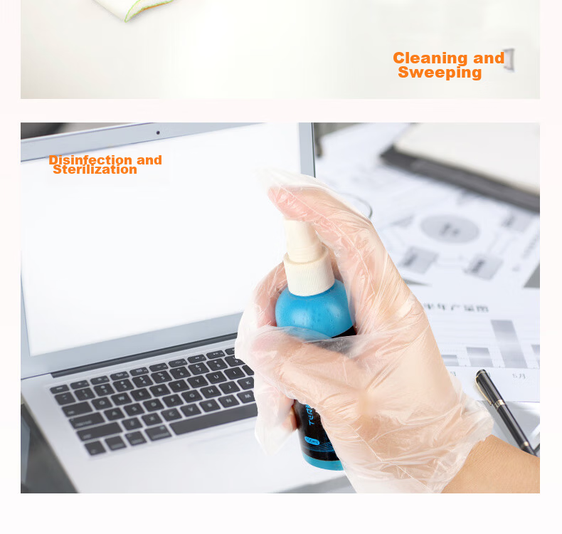 MIAOJIE Thick Disposable Gloves, 100 Pieces * 3 Packs, Pull-Out Style Durable, for Dining Table And Outdoor Cooking 10