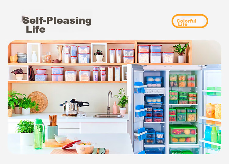 Tupperware 460ml Microwaveable Crystal Soup Bowl Portable Lunch Box for Students and Office Workers, Suitable for Picnic and Camping, Single Juice Orange 20