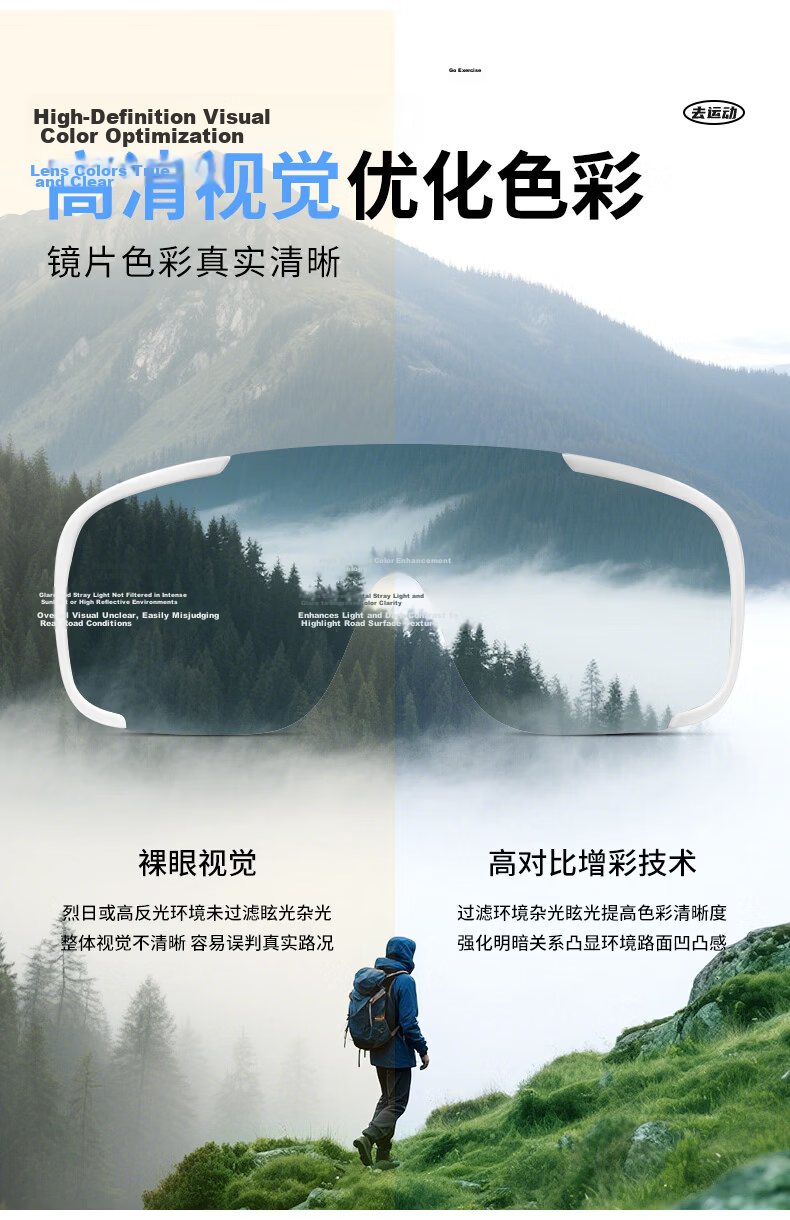 Colore.in Mountaineering Goggles Windproof Outdoor Sports Sunglasses UV Protection Unisex Hiking Climbing Cycling Glasses 10