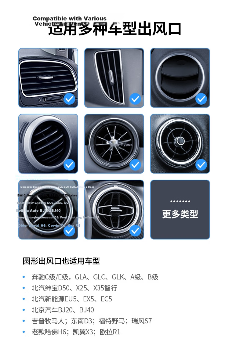 UGREEN Magsafe Car Mount Magnetic Air Vent Phone Holder Compatible with Mercedes-Benz 6