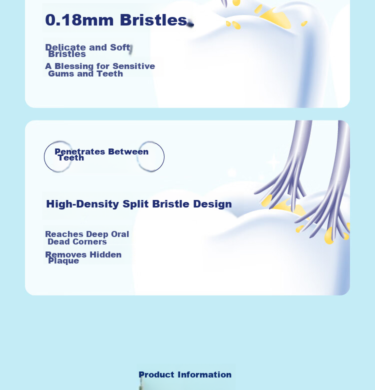 Ora2 Toothbrush (Medium Bristles, 10 Pack) Small Brush Head Deep Cleaning Random Color Selection 6