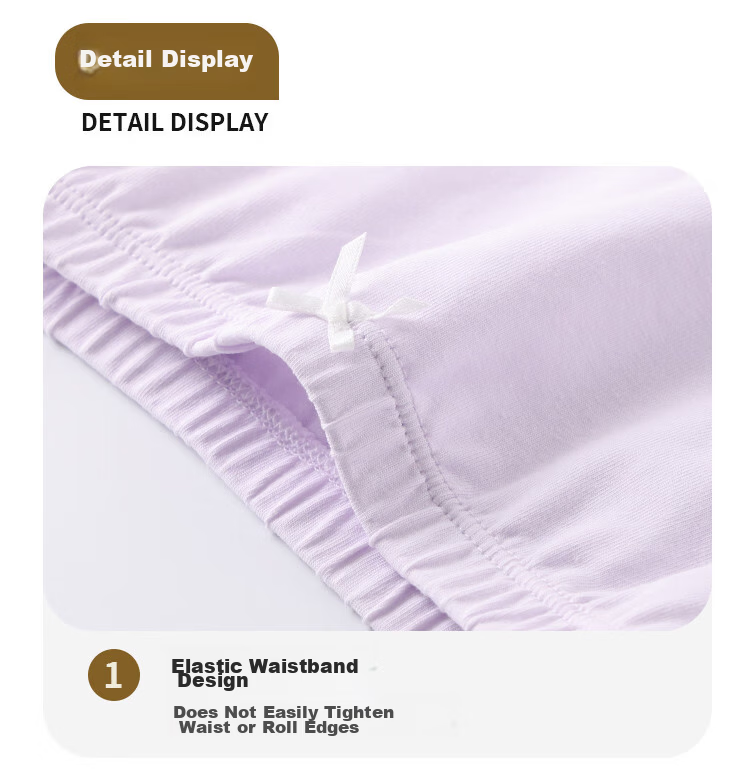 DEESHA 7A Antibacterial Mulberry Silk Gusset Children's Girls' Underwear Mid to Large Kids Youth Boxer Shorts 12