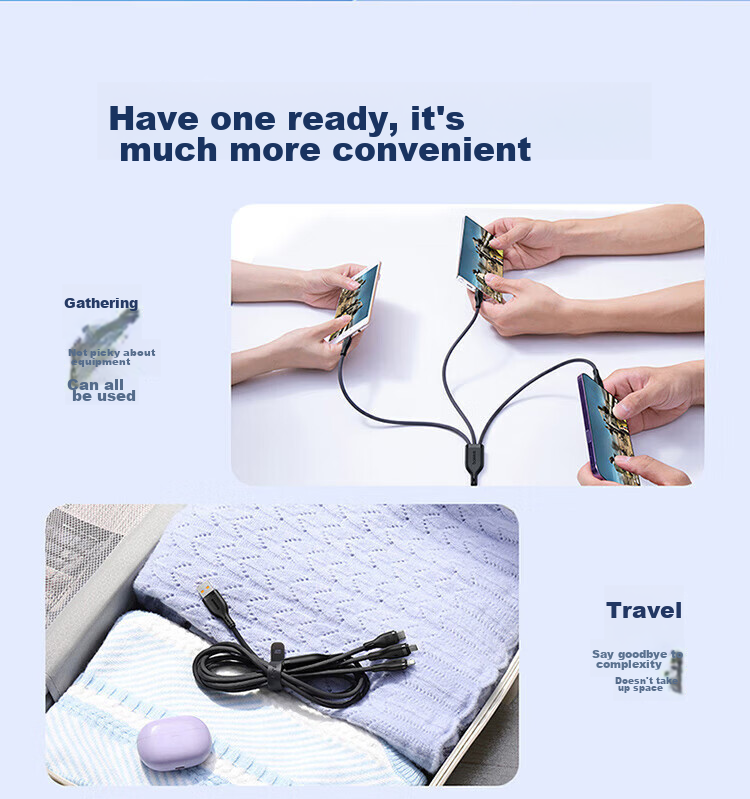 Baseus Three-In Charging Cable, Fast Charge 100W/88W, One Cable with Three Ends, Compatible with Apple Type-C, Android, IPhone 15/16/17, Huawei Mate 70, Xiaomi Phones, Car Charger, Black 20