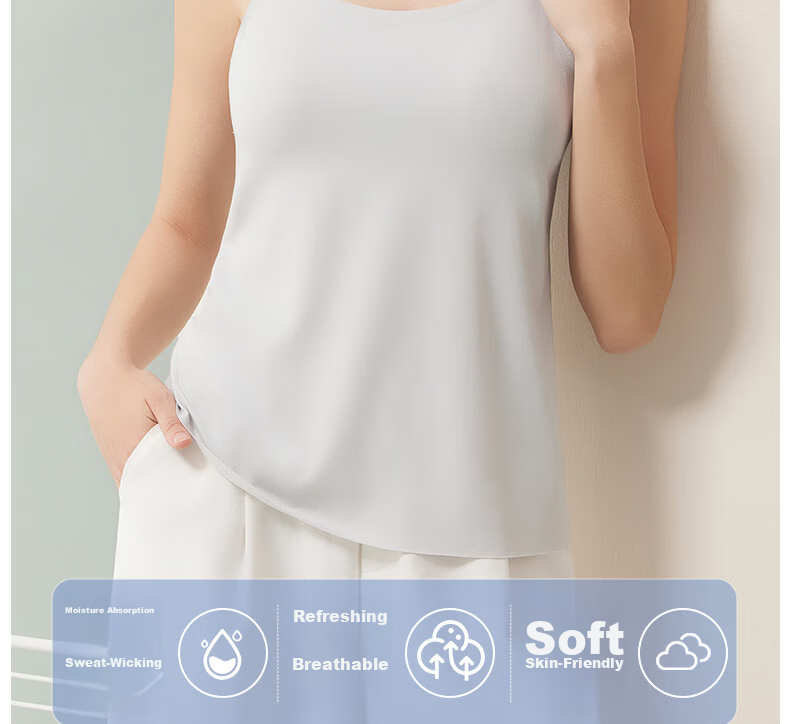 JOYNCLEON Nursing Vest Tank Top Pure Cotton Spring Summer Maternity Bra-Free Anti-Sagging with Chest Pads Skin XXL Jbr181400 3