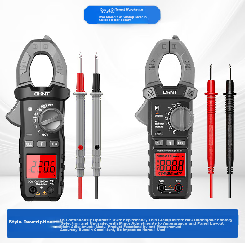 CHNT Clamp Meter Fully Automatic Intelligent Digital High-Precision Clamp Multimeter Current Meter Professional Electrician Universal Tester 04E 4