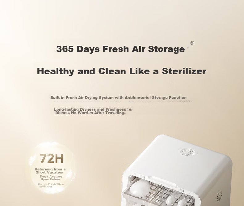 Midea [Kaiduo Desktop M10 Max] Dishwasher, 85°C Hot Air Drying, First-Class Water Efficiency, High-Temperature Sterilization, Double-Layer Basket, Home Use, Small Size, No Installation Required 18