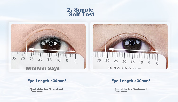 WOSADO Yuetong Wide Magnetic False Eyelashes Pear Flower Black Wide Korean Natural Style 3