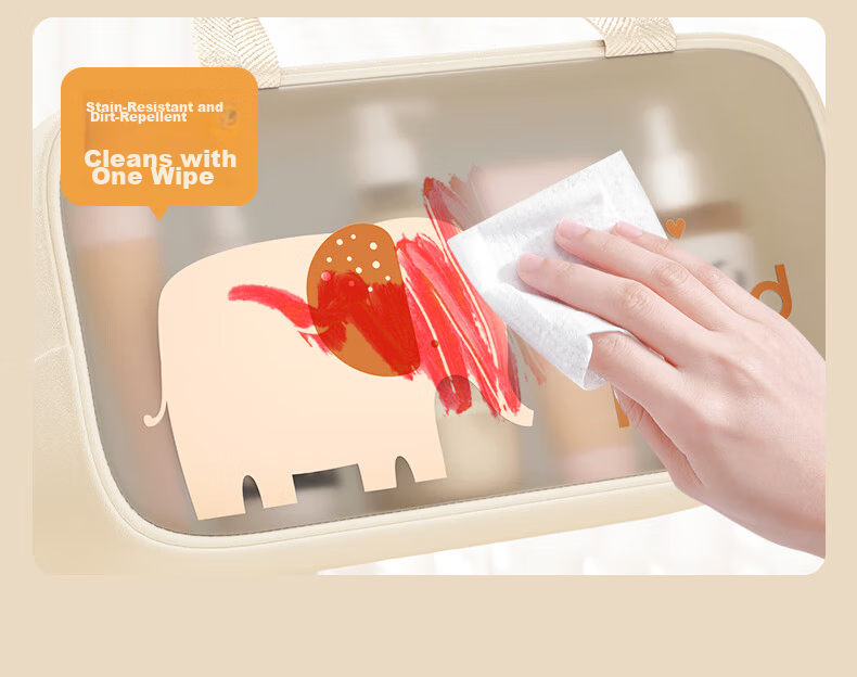 BaiCaoYuan Large Capacity Toiletry Storage Bag, Portable Waterproof Makeup Bag for Travel, Single-Layer Medium Size 11
