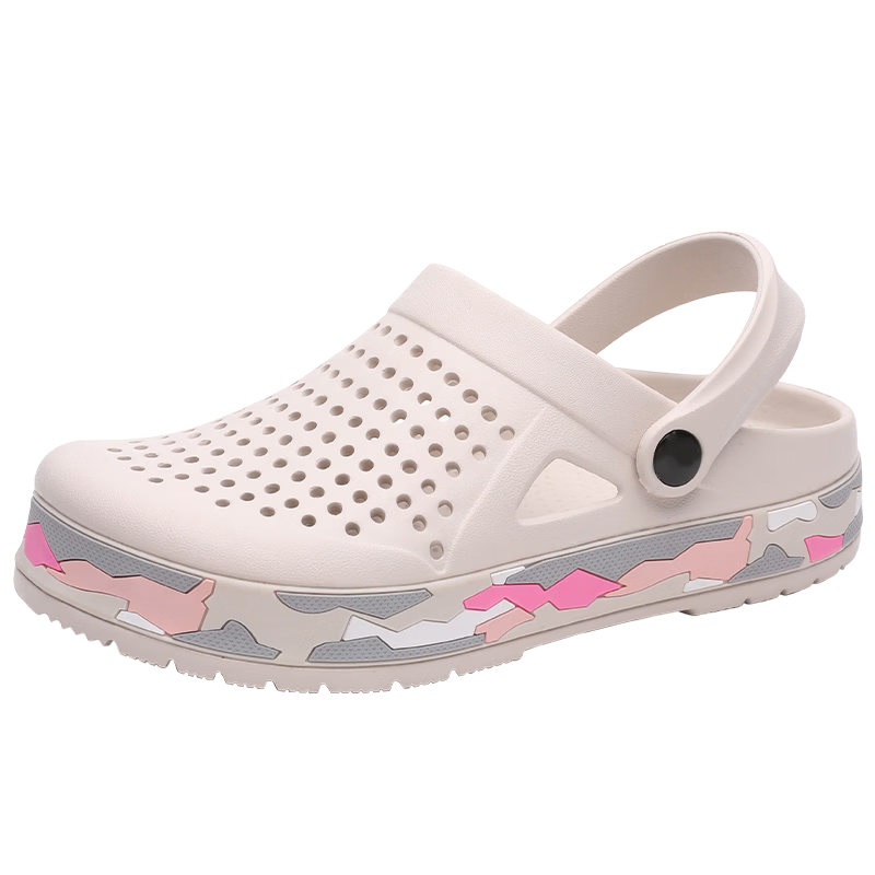 CARTELO Women's Perforated Sandals, Casual Garden Slippers, Dual-Use Beach Shoes And Sandals for Women, 1287 White, Size 36