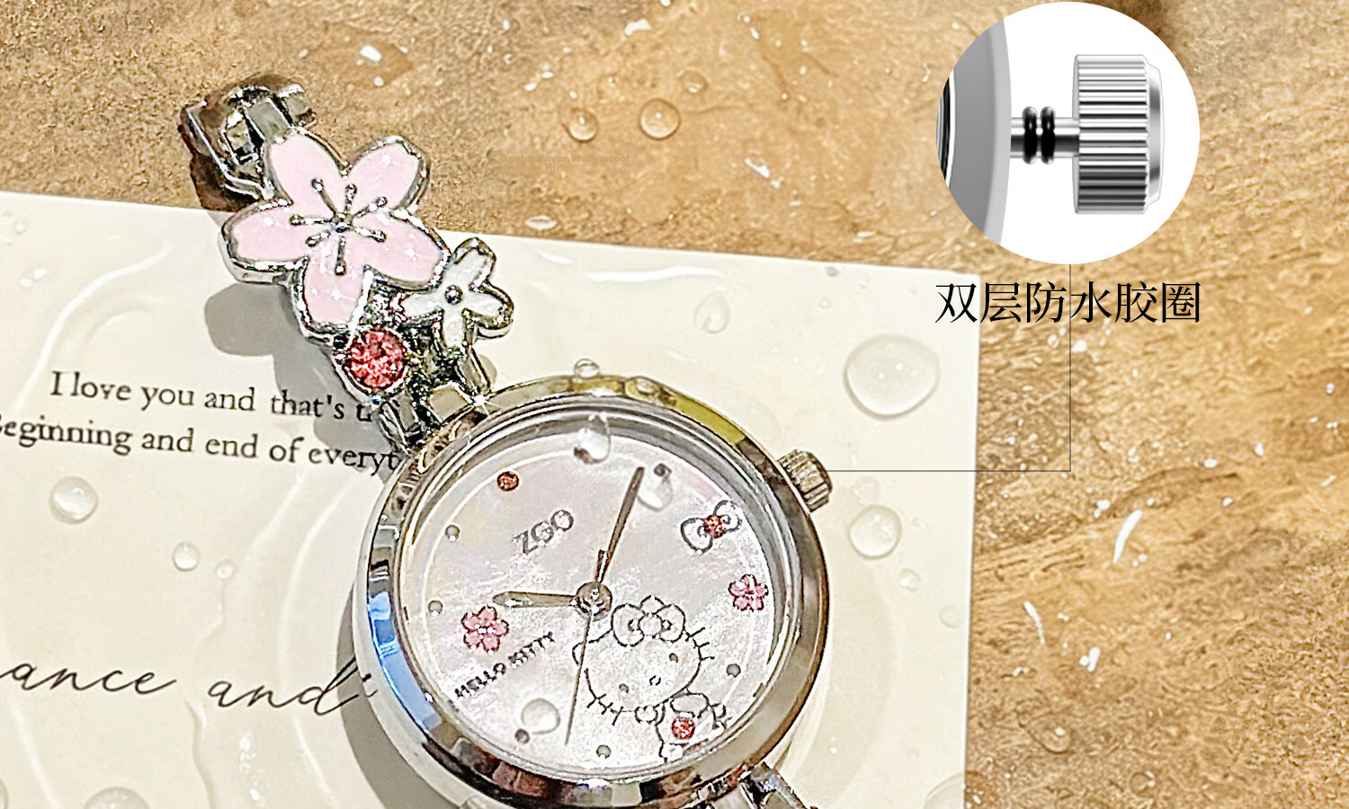 Hello Kitty Sanrio Watch, Small Dial for Middle And High School Students, Light Luxury Niche Bracelet Watch, Cinnamoroll Birthday Gift for Girlfriend 18