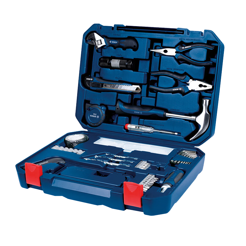Bosch Household Multifunctional Hardware Tool Set (108 Pieces) Manual Toolbox for Home Repair, Furniture Assembly, and Computer Disassembly