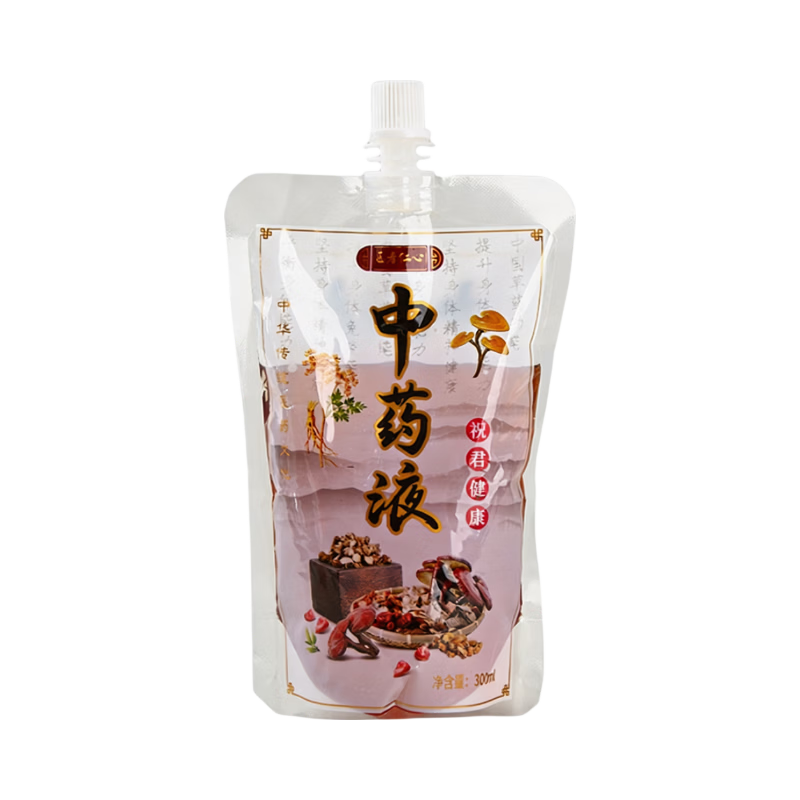 Youjialiangpin Chinese Herbal Medicine Dispensing Bags, Heat-Resistant Liquid Sealing Bags, Disposable Chinese Herbal Medicine Bags, 300ml*30 Pieces, with Filling Kit Included