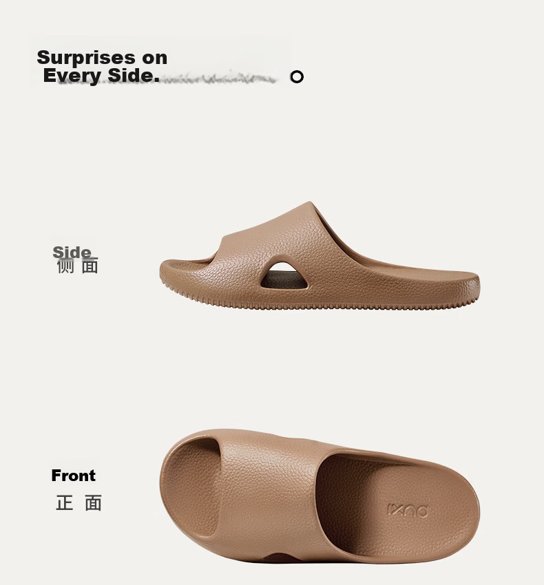 Puxi Lychee Wood Bathroom Slippers Couple Home Shower Non-Slip EVA Four Seasons Slippers Men Lotus Mist Purple Size 39-40 19