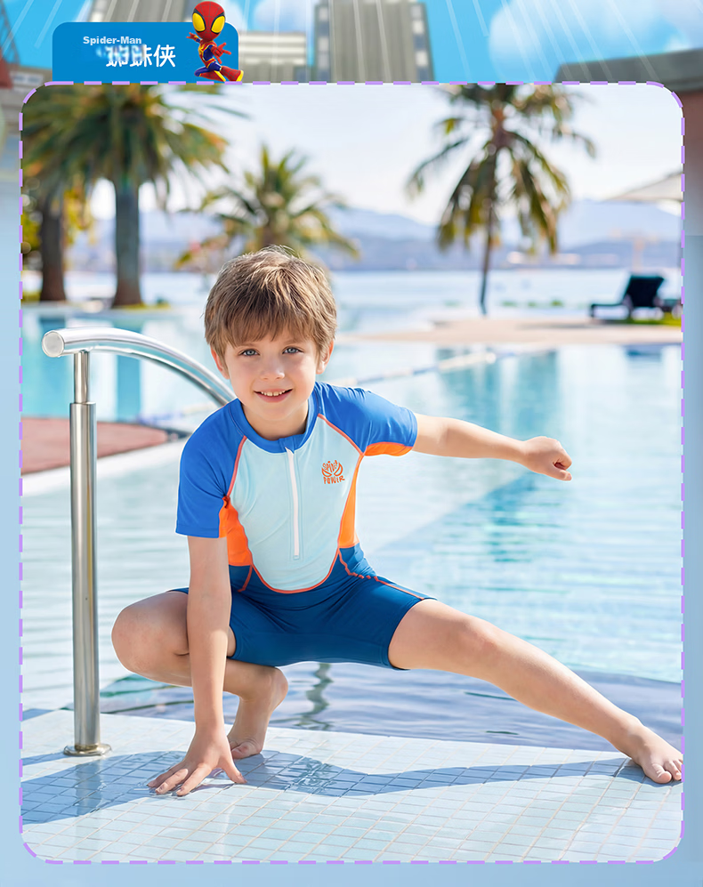 Disney Boys' Kids' Professional One-Piece Swimsuit D36002S2G Blue Size 140 3