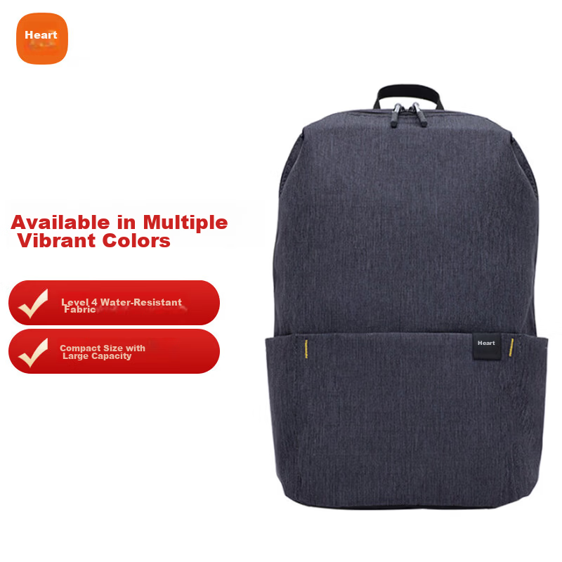 Xiaomi 10L Black Outdoor Casual Backpack for Men and Women Multi-Scene Sports Bag