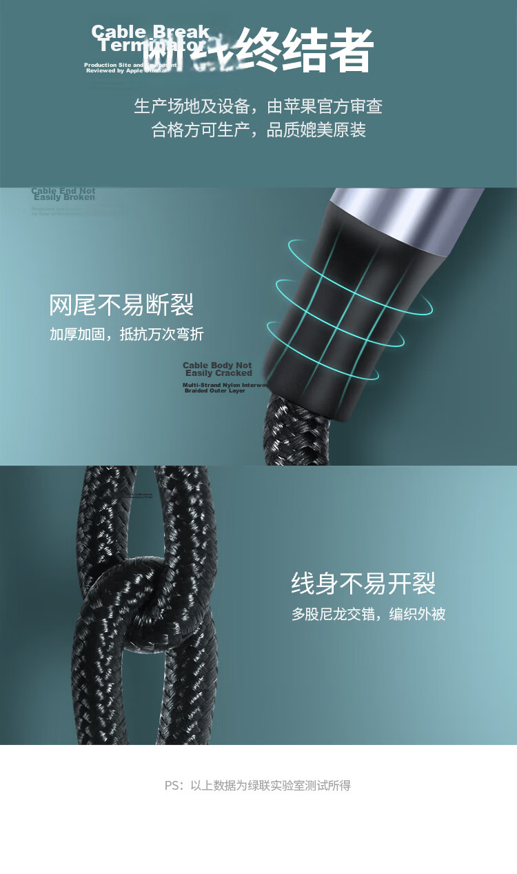 UGREEN [Official MFi Certified] Two-In Charging Cable for Apple 8-17, PD100W Fast Charging Data Cable, Type-C to Lightning, Dual-Use IPhone Cable, 1 Meter 13