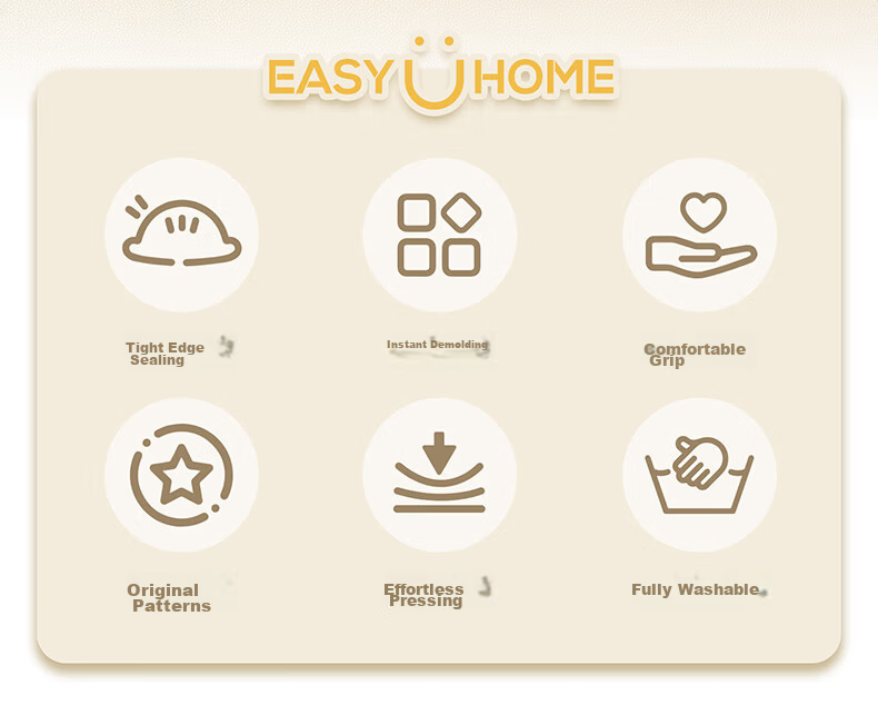 Easy Your Home Baby Wonton Mold, Infant Food Mold, Butterfly Noodle Pressing Mold, Dumpling And Wonton Tool with Automatic Edge Sealing 4