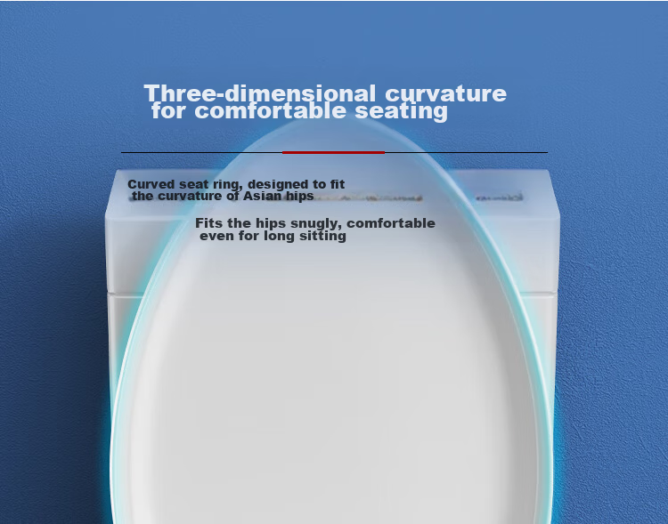 Larsd Toilet Seat Cover, Universal High-Quality Toilet Seat Cover, Thickened V-Shaped Toilet Seat Cover with Slow-Close Mechanism V01 16