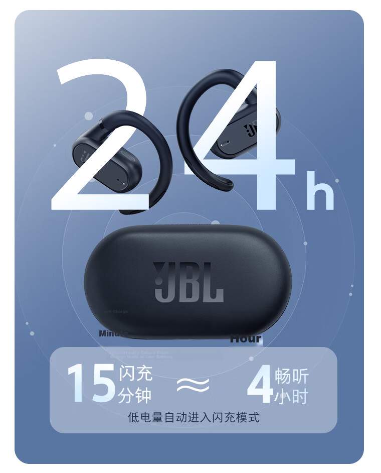 JBL Soundgear Sense Open-Ear Wireless Bluetooth Headphones, Non-Bone Conduction, Not In-Ear Or Ear-Hook Style, No Ear Clamping, for Sports And Running, Birthday Gift, Blue 15