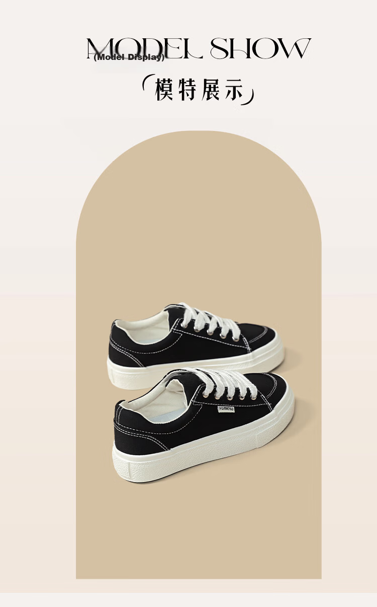 Global Canvas Shoes Women 2026 New Versatile Student Casual Sports Niche Thick Sole Sneakers 9