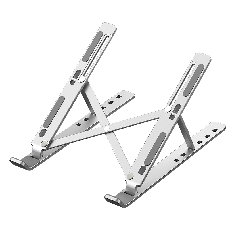 Jichuan Laptop Stand Cooler Aluminum Alloy Portable Foldable Desktop Vertical Adjustable Elevated Holder for Mac Lenovo Huawei