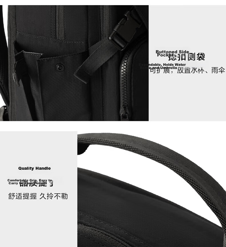 Samsonite Men's Backpack 15.6-inch Laptop Bag Commuter Casual Large Capacity Black NX5*001 Student School Bag 14
