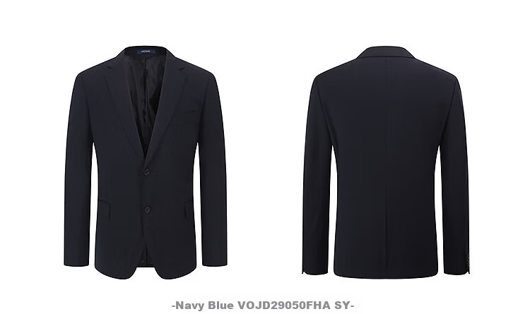 YOUNGOR Men's Autumn Winter Business Fashion Wool Formal Suit Navy Jacket 165C165/96A 28