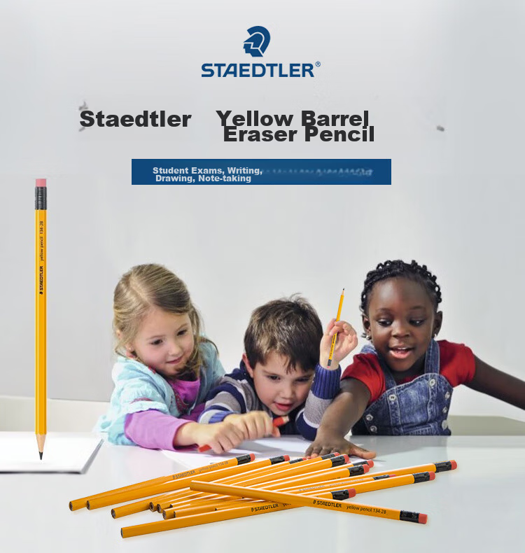 STAEDTLER HB Pencil Classic Hexagonal Wooden Handle for Primary School Students' Exams, Drawing And Sketching, First And Second Grade Art Supplies, Back-To Essential Gift, 12 Pieces/box, 133-HB 1