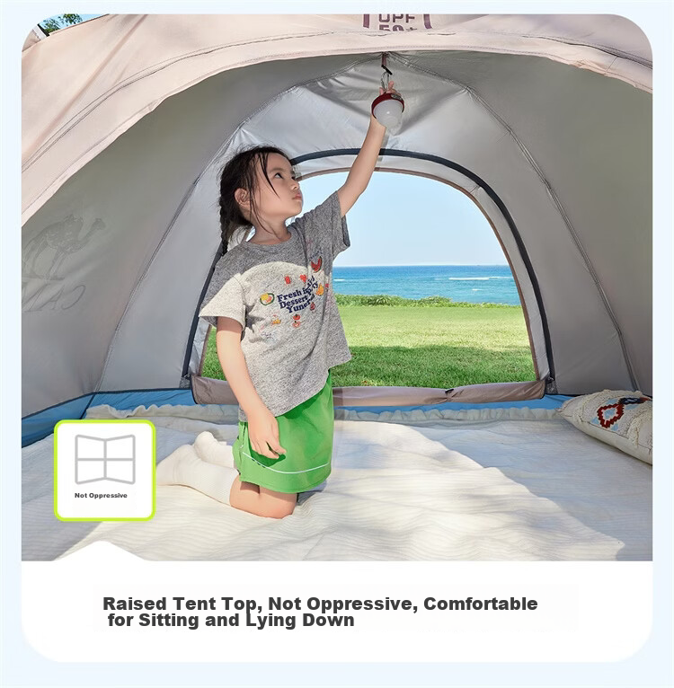 CAMEL Outdoor Tent Portable Foldable Automatic Silver Coated Sunshade Park Picnic Camping Overnight Gear Military Green 27