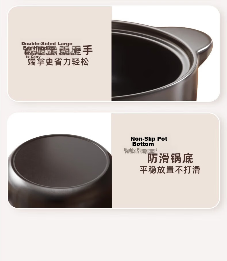 Jingyan High-Temperature Resistant Ceramic Gas Stove Casserole Pot 3L 20