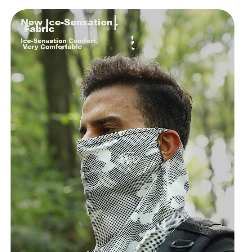 Cheguimu Sun Protection Skin-Friendly Neck Gaiter Mask, Windproof And UV-Resistant Outdoor Face Covering for Cycling, Hiking, And Sun Protection, Sea Pink 7