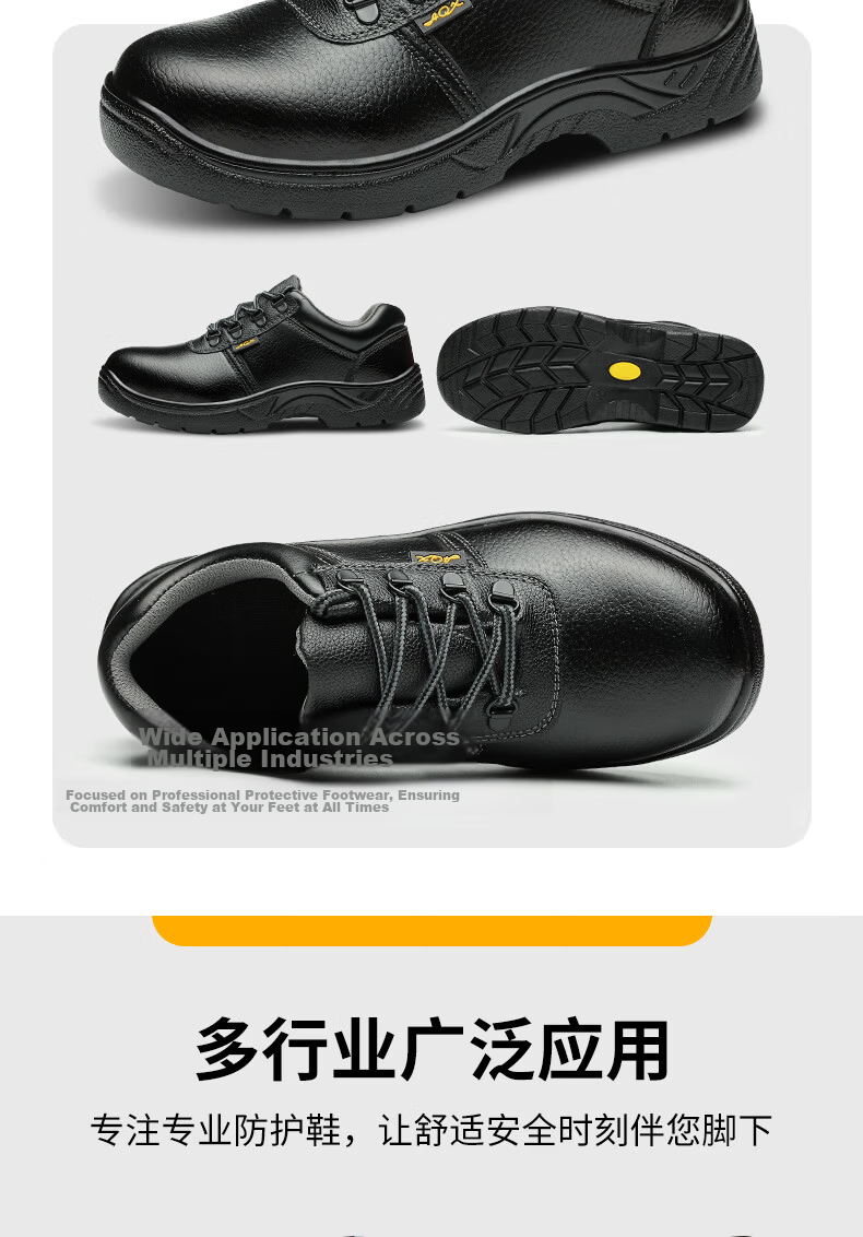 Shierlingzhi Men's Safety Work Shoes Steel Toe Anti-Smash Anti-Puncture Steel Plate Breathable Lightweight Wear-Resistant Oil-Resistant Size 37 19