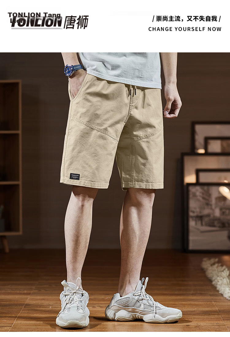 Langsha 2026 Summer New Men's Casual Shorts Loose Lightweight Versatile American Retro Style 12
