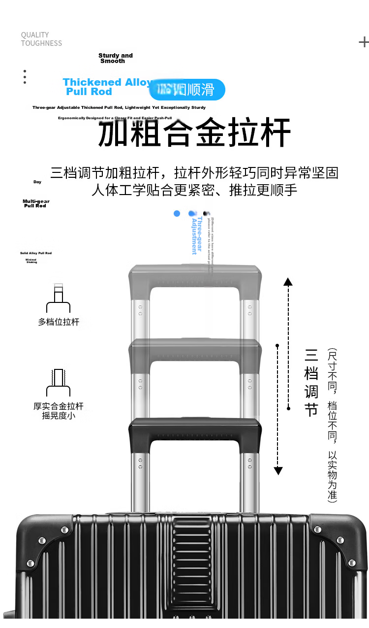 Fandia 26-inch Large Capacity Spinner Trolley Suitcase Travel Luggage Large Size Password Lock Black for Men and Women 11