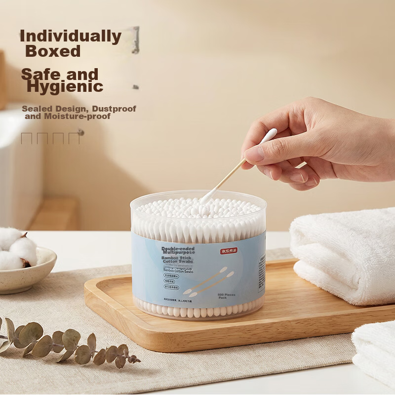 JD Original Black Double-Ended Spiral Cotton Swabs, 800 Tips/400 Pieces (200 Tips*2 Jars), Ear Cleaning Cotton Swabs 7
