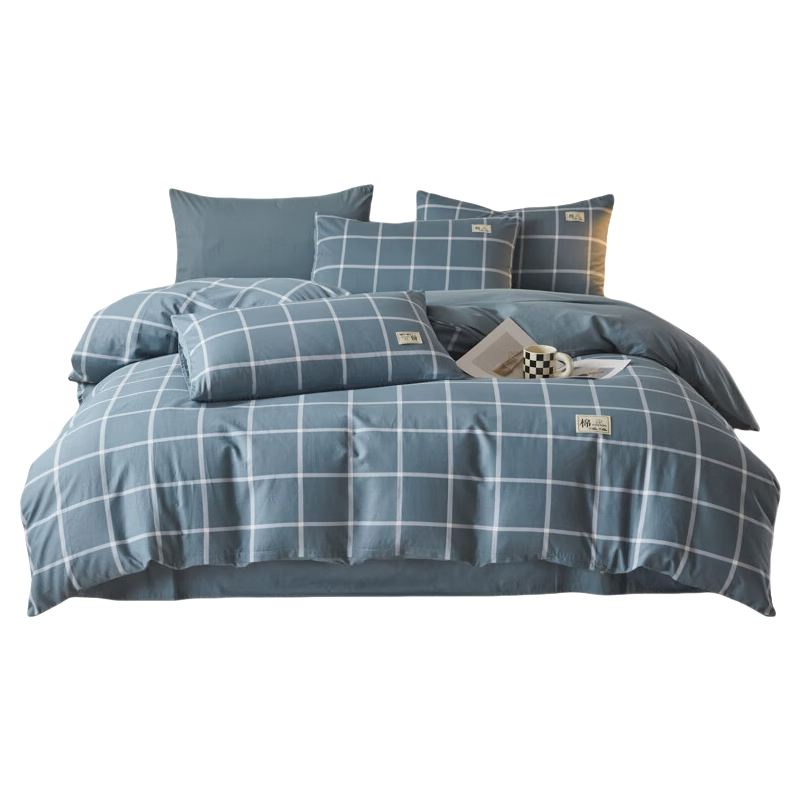 Aiwei A-Class Pure Cotton Quilt Cover Single Piece Double/Single Cotton Duvet Cover 200*230cm Blue Mood Time
