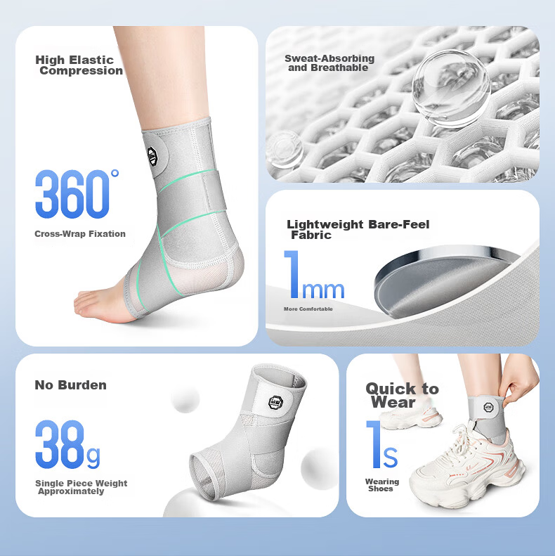 Guanai Ankle Support Ligament Injury Brace Anti-Sprain Recovery Thin Achilles Tendon Bandage 4