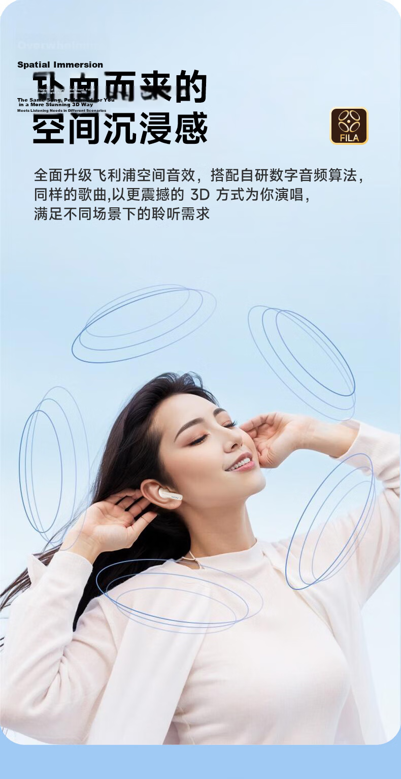 PHILIPS Bluetooth Earphones, True Wireless Semi-In Style, for Sports And Running, Mini Size, Music Noise Reduction, Gaming, Low Latency, Long Battery Life, Universal Fit, Compatible with Huawei And Apple, TAT1199-Blue 4