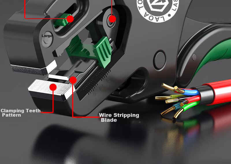 LAOA LA822510 Automatic Wire Stripper Pliers Multifunctional Quick Adjustable Wire Pulling and Cutting Pliers Made in Taiwan 14