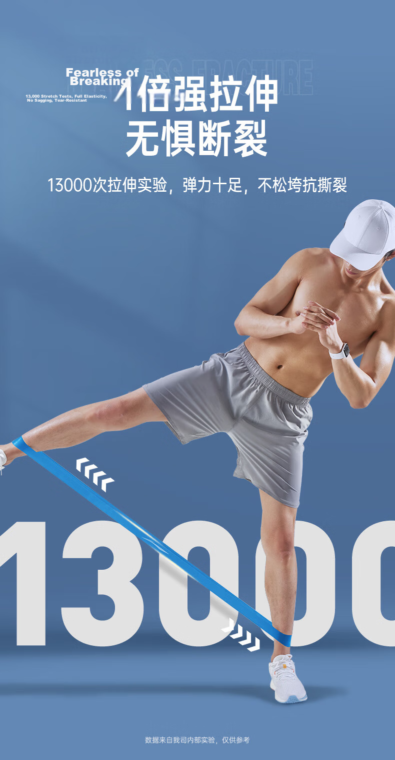 Li-Ning Elastic Resistance Bands [Set of Three], Fitness Men's Resistance Band Training, Leg Strength Rehabilitation Exercise 4