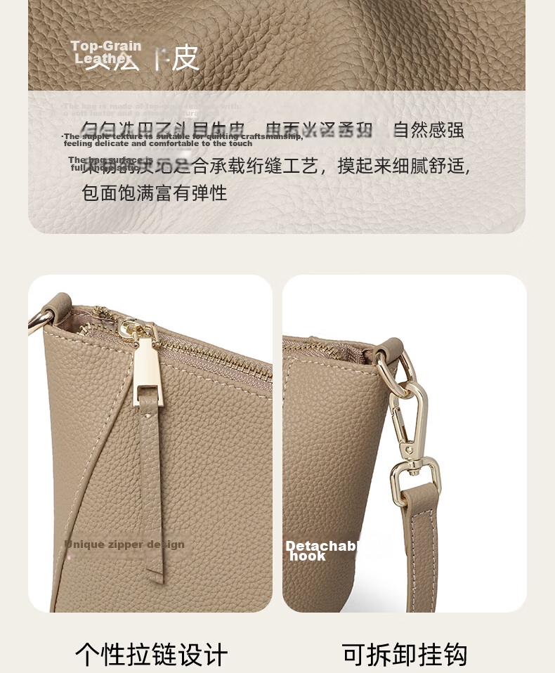 Viney Women's Leather Crossbody Dumpling Bag Luxury Commuter Shoulder Bag Birthday Gift for Girlfriend Wife 11