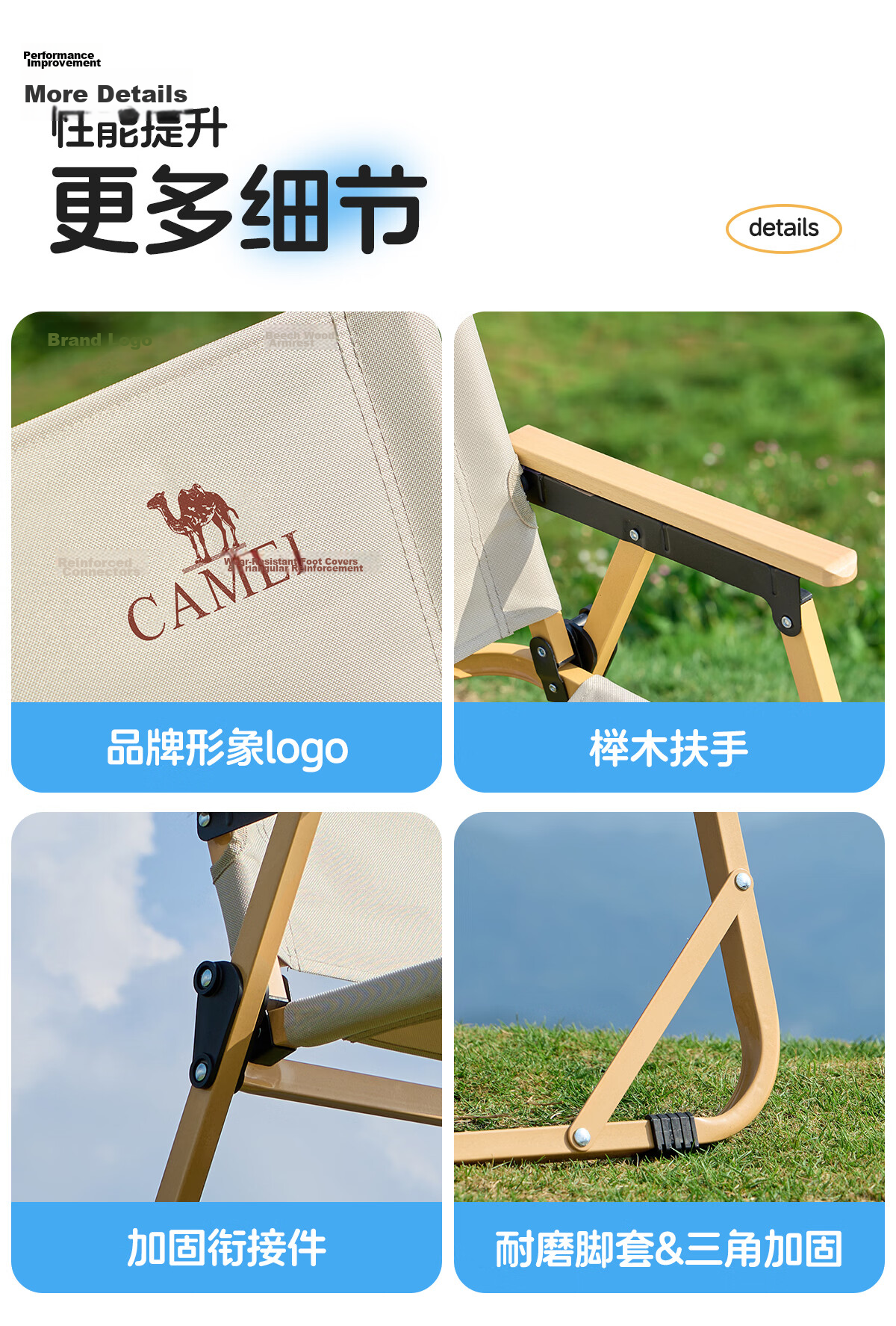 CAMEL Outdoor Camping Portable Lightweight Fishing Chair Camping Equipment Picnic Kemit Chair Folding Chair P016 24